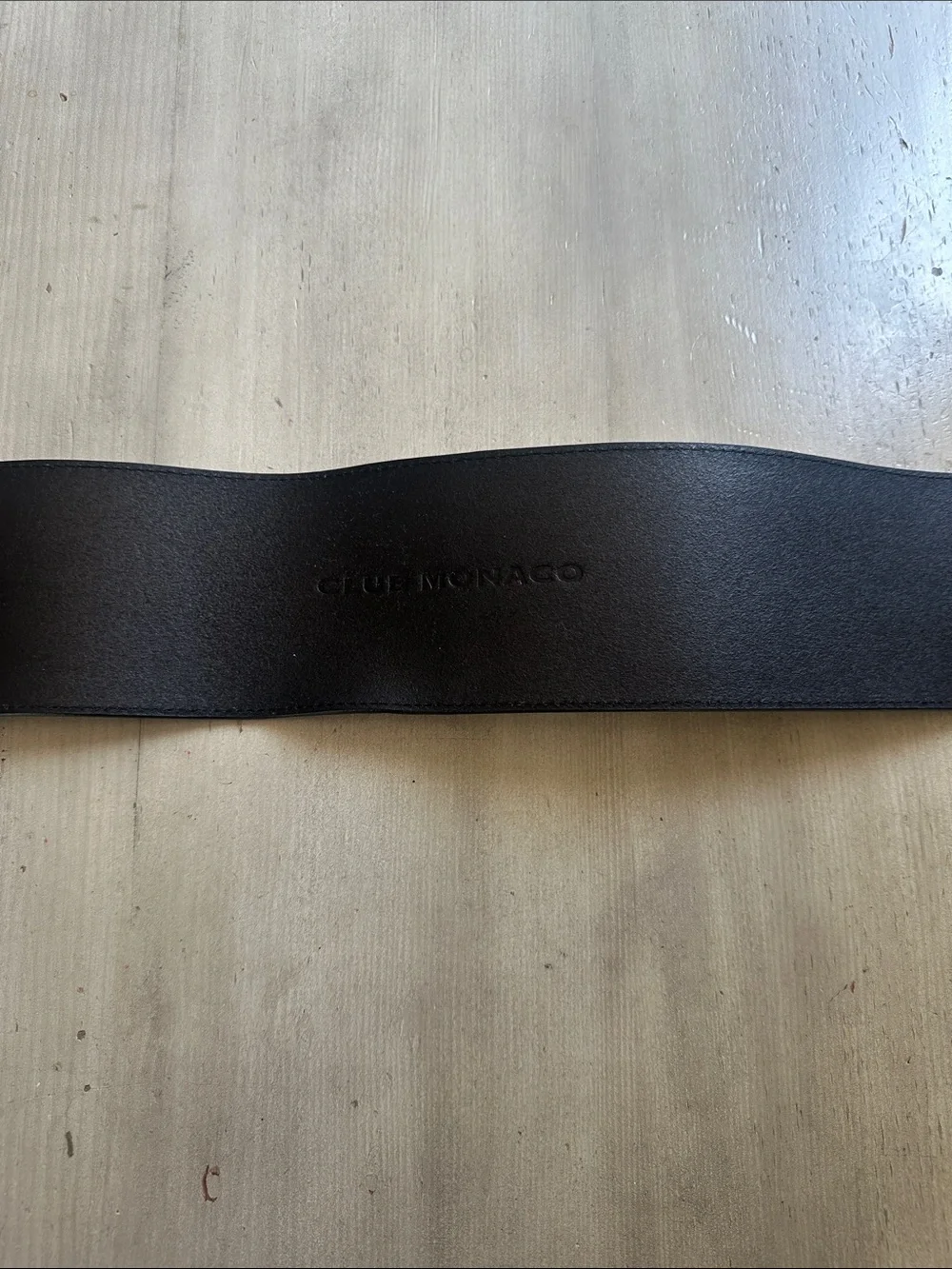 Vintage Club Monaco Women’s Large Leather Meredith Tiga Belt in Taupe Snakeskin